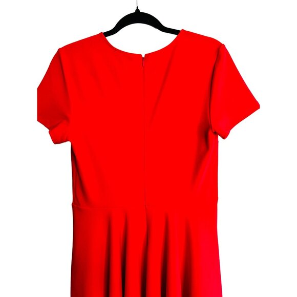 2/$30 Express Dress Medium Coral Red Flirty Hi-Low Hem Adorable Flowy Fabric - Picture 10 of 13